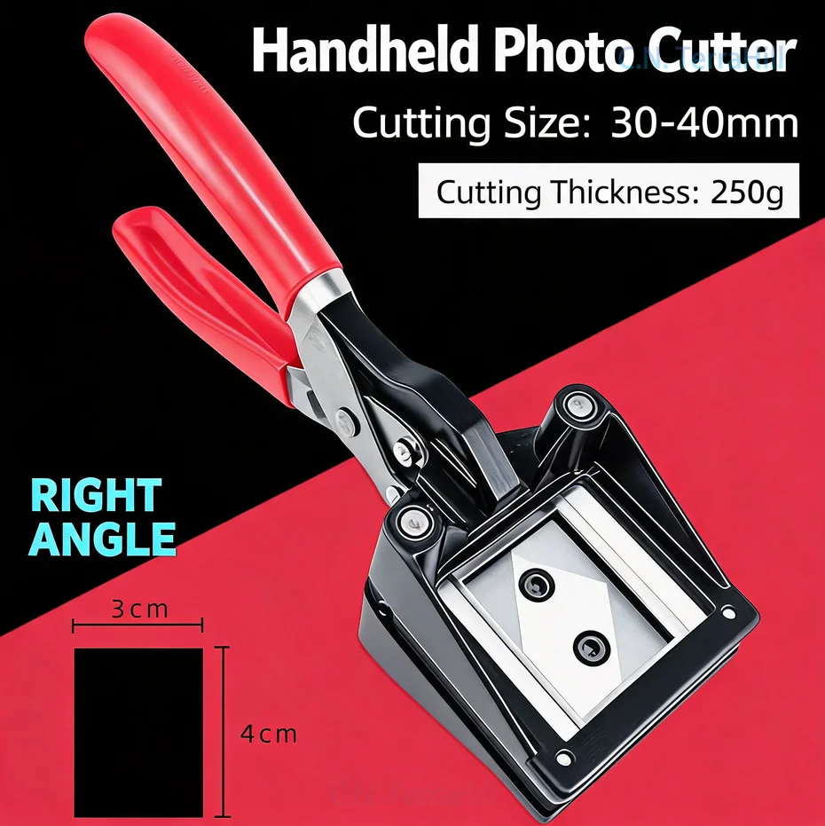 Photo Trimming Cutter for 30x40mm ID Photos, Handheld Paper Cutter for Passport, Visa, Driver License Photo Sizing Tool