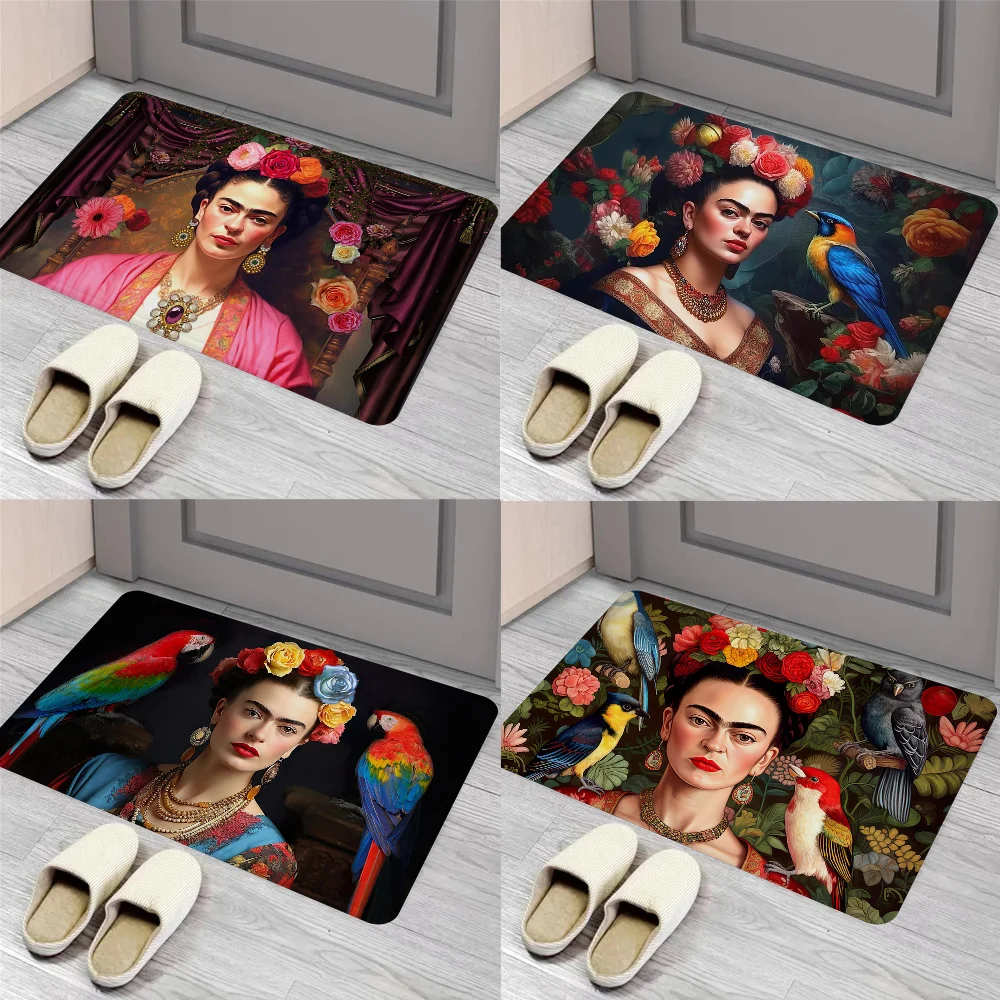 F-Frida K-Kahloes Art Floor Mat Entrance Door Mat Nordic Style Home Doormat Bathroom-Toilet Mats Bedroom Hotel Decor Mat