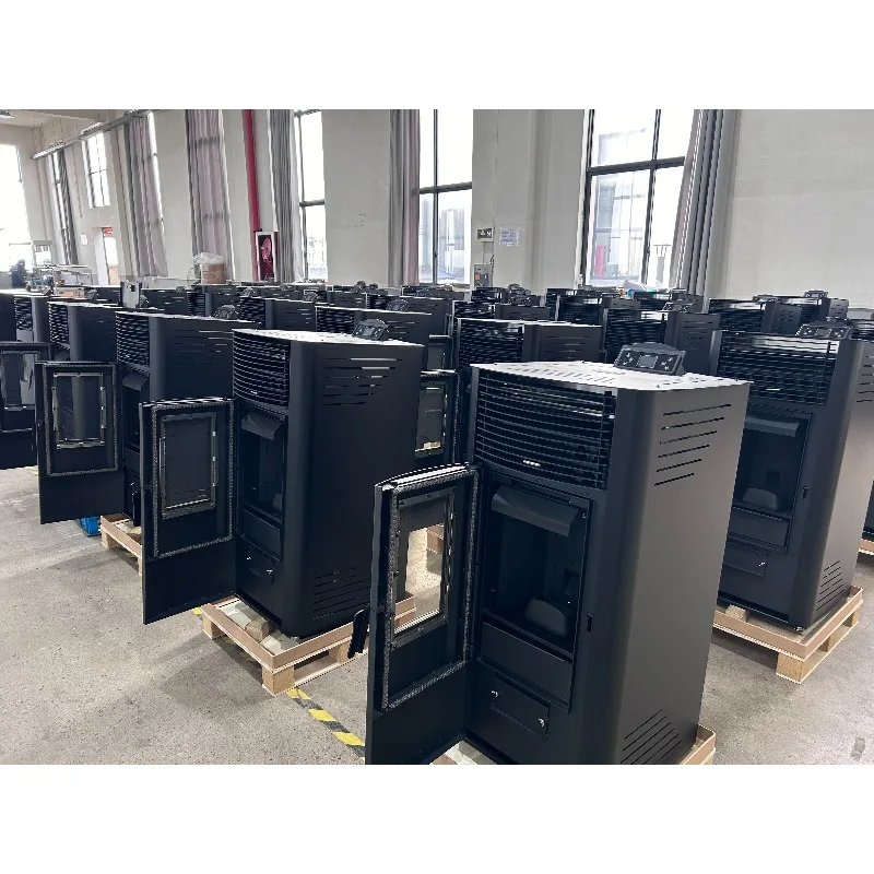 

KM1202A 12kw Modern Design Steel Central Heating European Style German Automatic Feeding WIFI Control Pellet Stove Fireplace