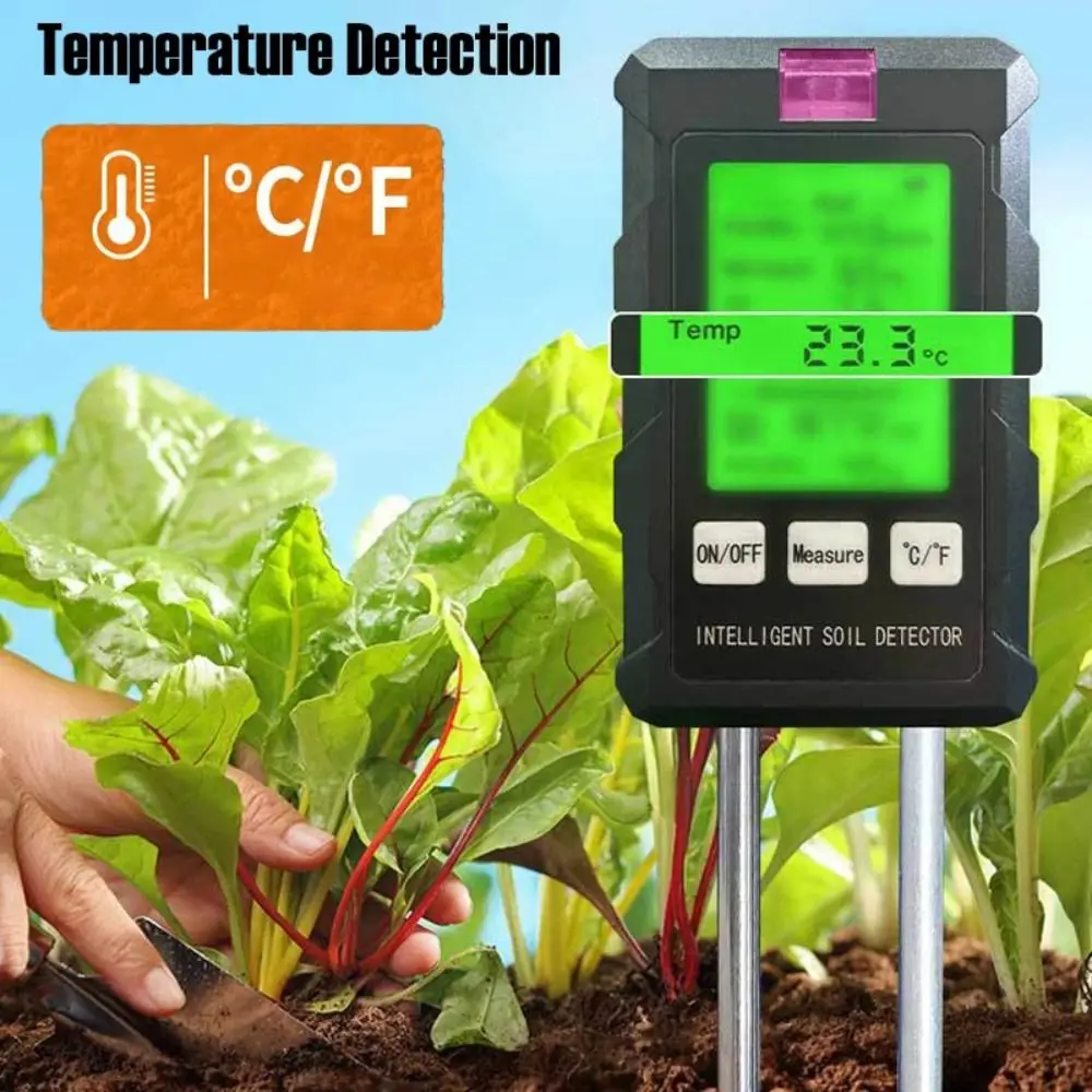 

6 in 1 6 in 1 Soil Meter Humidity Detection LCD Display Soil PH Tester Land Analysis Sunlight Detection Soil Moisture Meter