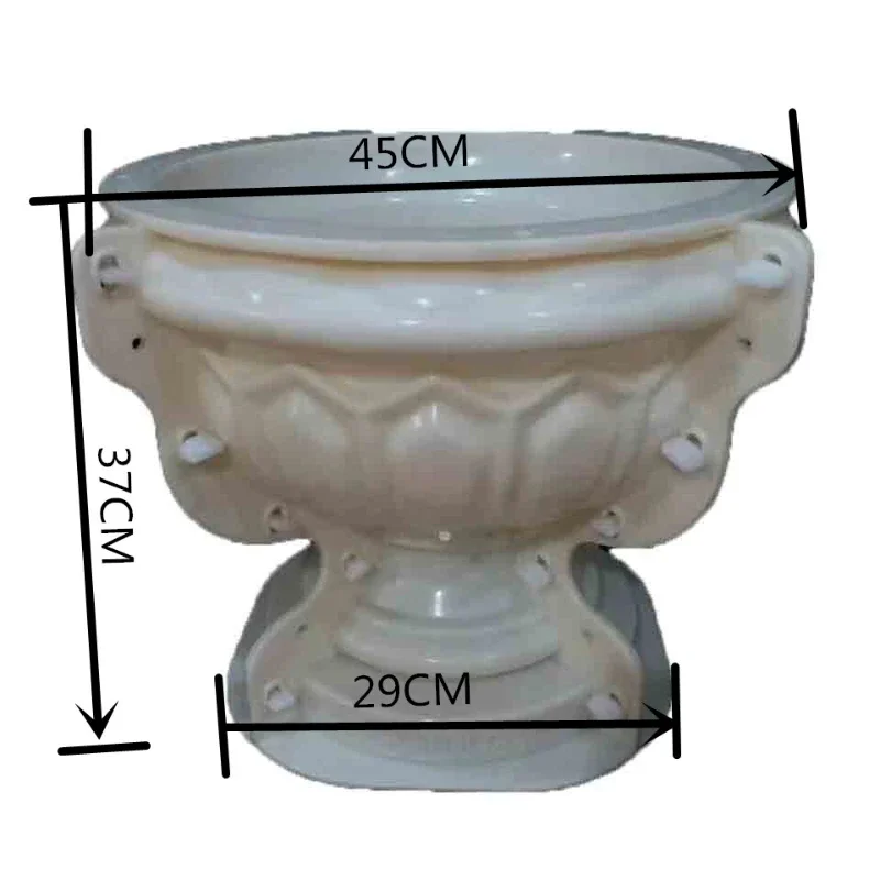 D45cm Reazone ABS  plastic precast concrete flower pot planter molds for sale