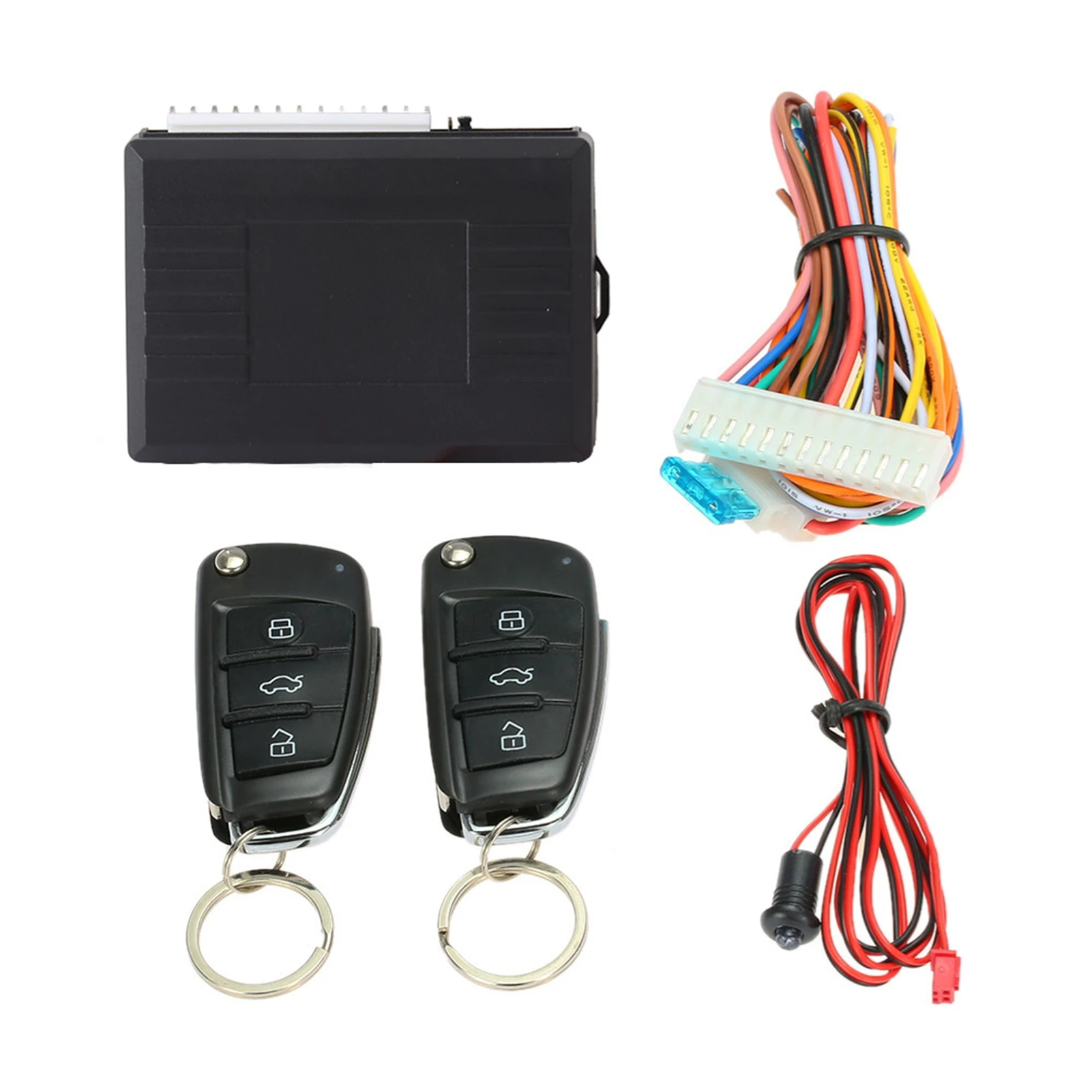 

Универсальный комплект бесключевого доступа в автомобиль с кнопкой открывания багажника и центральным замком для автомобилей в стиле Audi