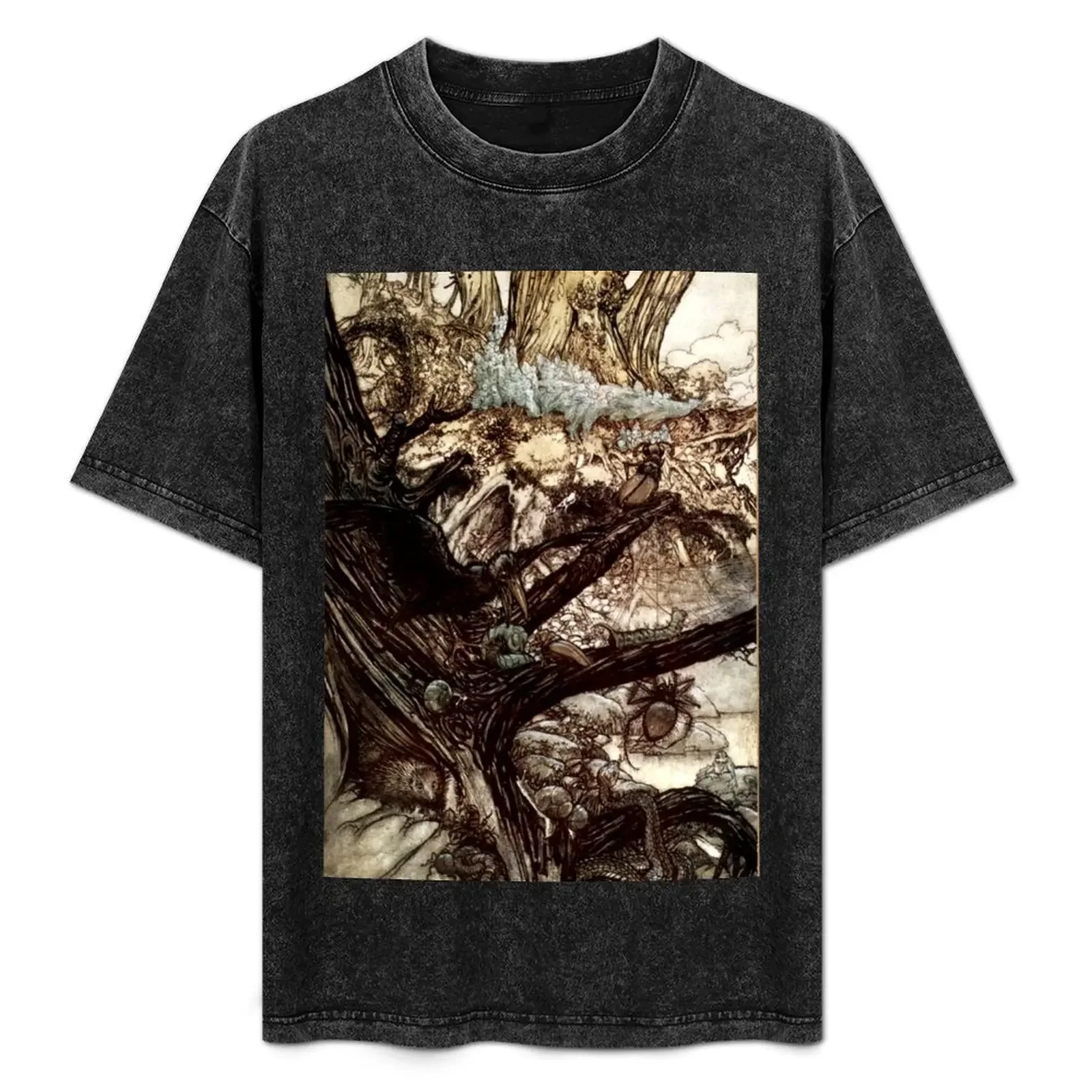 Fairies and Forest Creatures - Arthur Rackham T-Shirt anime clothes animal prinfor boys vintage mens t shirts casual stylish