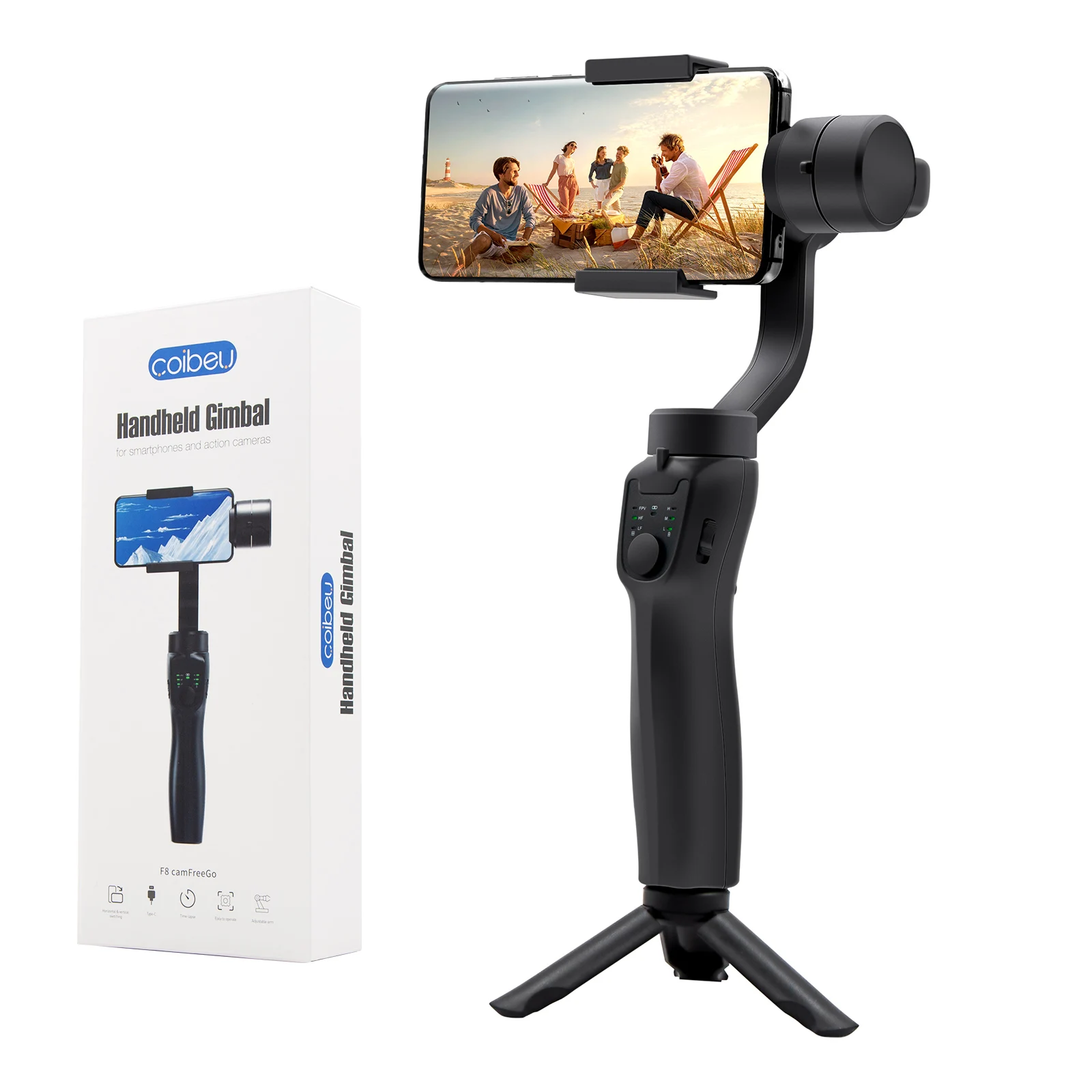 3 Axis Portable Gimbal Stabilizer with Cell Phone Adhere Tripod Gimbal Smartphone Tripod Stabilizer Stabilizad Mobile Phone Holder