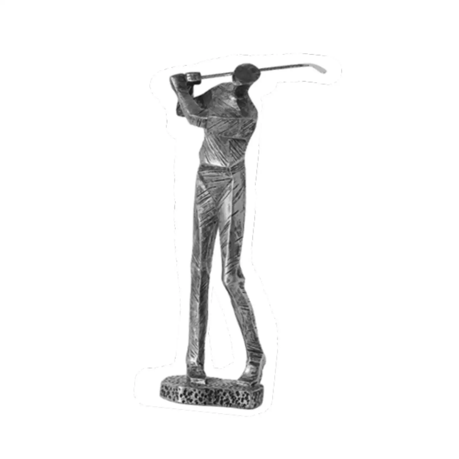 Ren Figurine Golfer Sculpture Ornament Desk Golf Lover Gift Golfing Statue Style A
