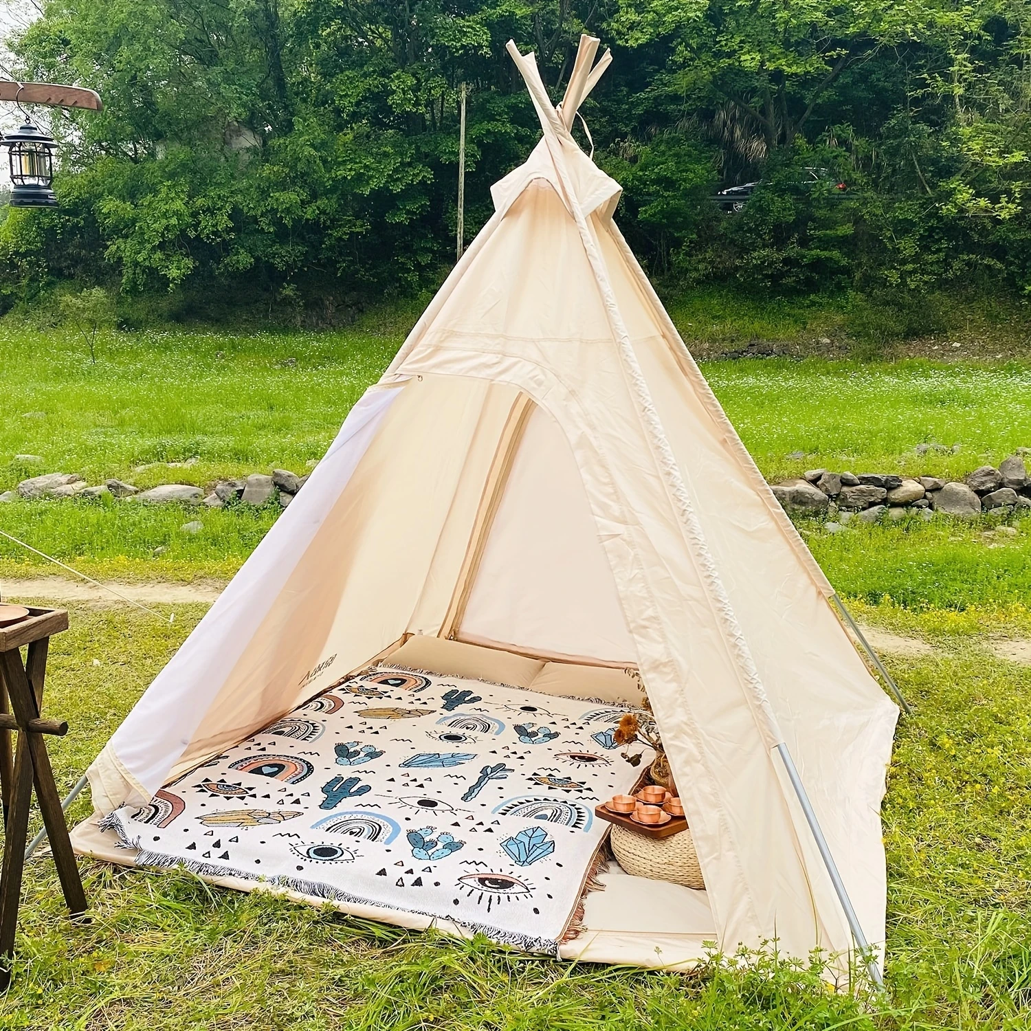 

1PC Picnic Mat, Outdoor Travel Picnic Blanket, Camping Blanket, Sofa Cover Blanket Decorative Tablecloth, Indoor Wall Hanging De