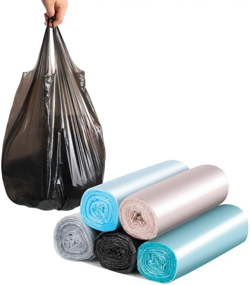 

4 Gallon Handle Trash Bags 100 Count Small Garbage Bags for Kitchen Office Waste Bin Liners with Star Seal