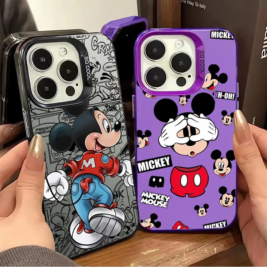 

Disney Mickey Minnie Mouse Soft Shell Phone Case for iPhone 13 16e 12 16Pro 14 Pro MAX 13Pro 11 16 15 Plus