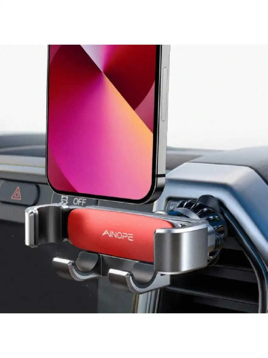 

Gravity Air Vent Phone Holder For Car Vertical Mount Compatible With iPhone 16 Pro Max 15 Plus