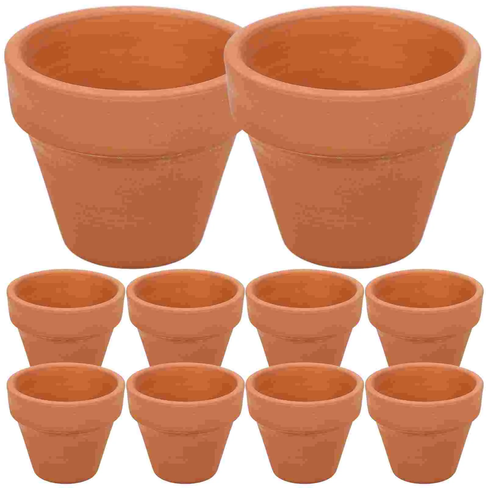 

10 Pcs Terracotta Planter Succulent Flower Pot White Vase Ceramics Plants Pots Bowl Office Clay