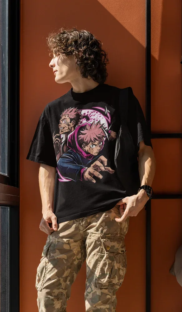 Jujutsu Kaisen Sukuna x Itadori Anime Manga T Shirt Graphic Soft Tee