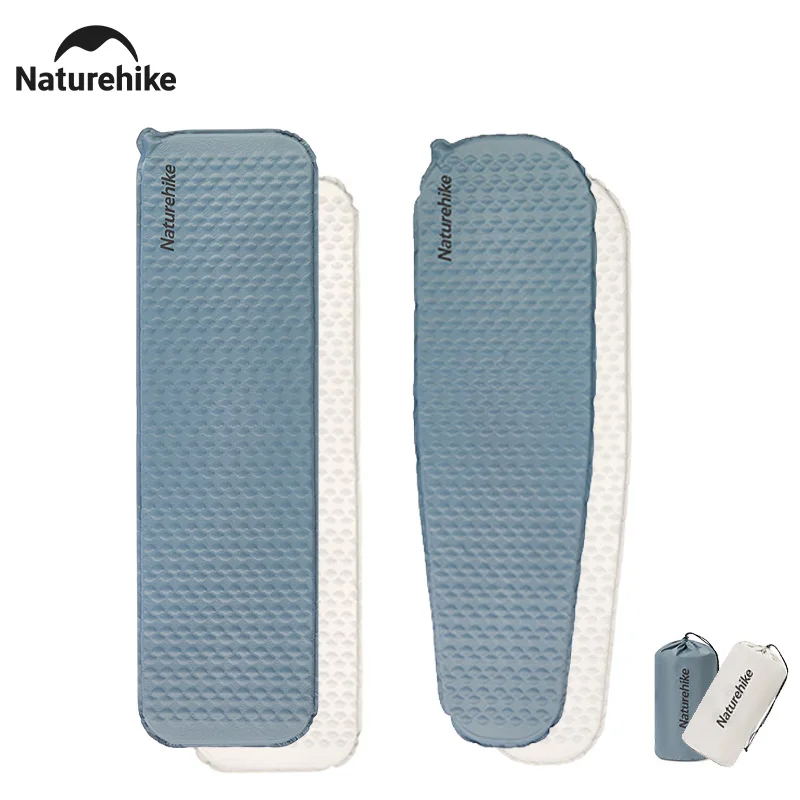 

Naturehike Self-Inflating Mat Fish Bone Outdoor Portable Ultralight pongee Air Mattress Camping Sleeping Pads Damp Proof Mat