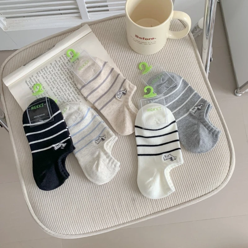 

2 пары весенне-летних женских силиконовых противоскользящих дышащих невидимых ботильонов из чистого хлопка с героями мультфильмов, носки-лодочки