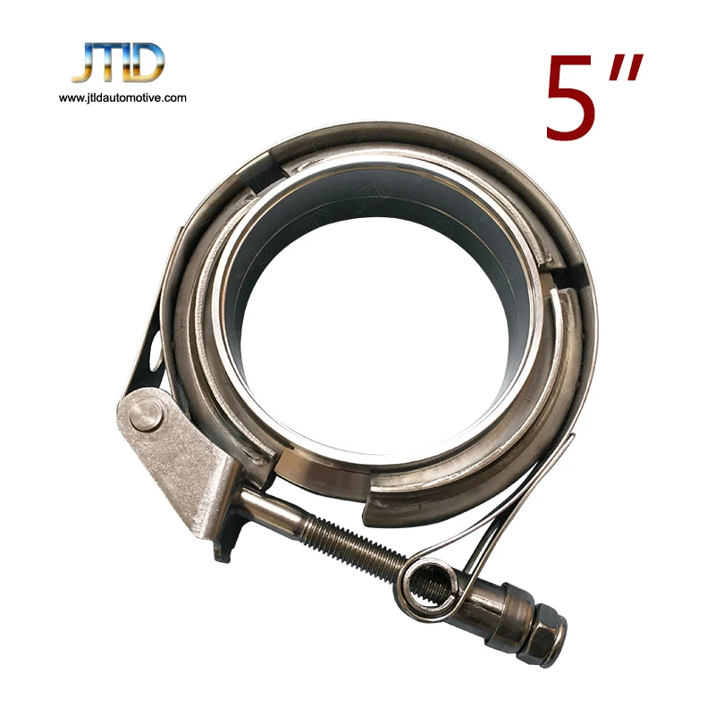 JTLD 5 Inch 127mm V-Band Clamp With Stainless Steel Male&Female Interlocking Flanges