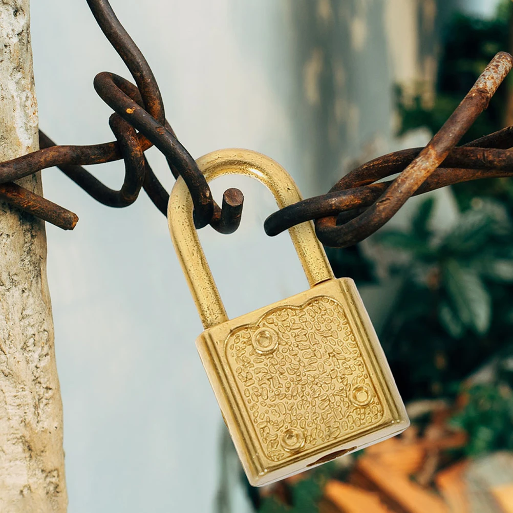 3-set schatkist spel rekwisieten kleine klink lade decoratief hangslot met sleutel