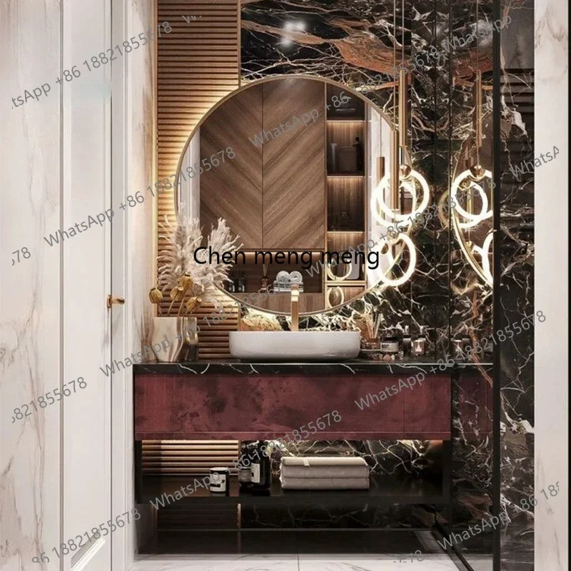 F150 French premium light luxury bathroom cabinet ceramic integrated washing table hand basin combination bathroom