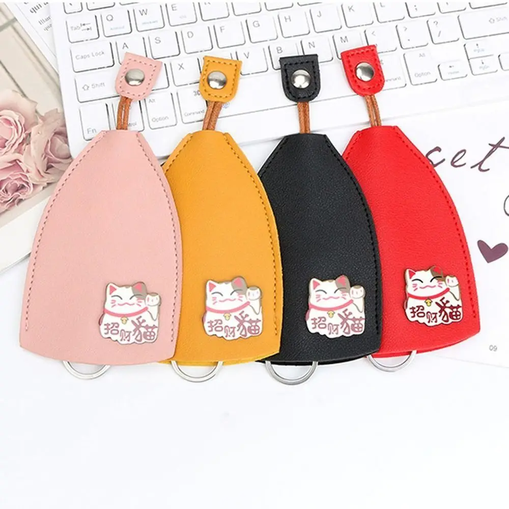 

Luck Lucky Cat Car Key Holder Fish Rabbit Cartoon Animals Keychain Pouch Key Wallets Pull Type Key Bag Housekeepers Key Holder