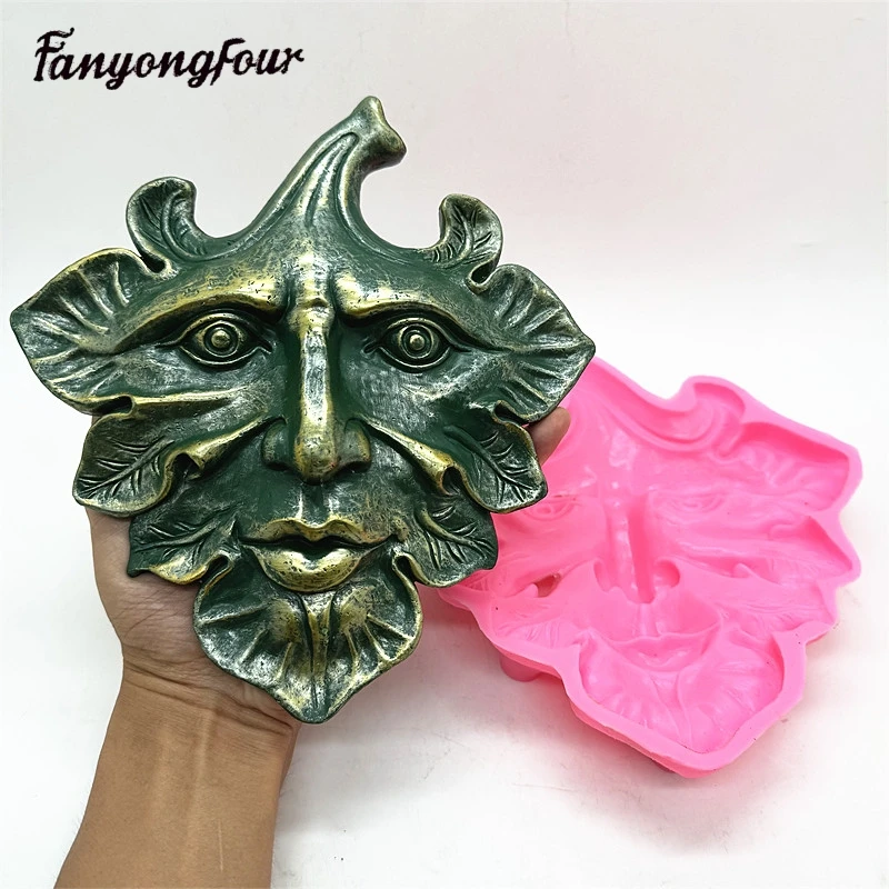 Fan Yong Four Leaf Face Silicone Mold DIY Production of Gypsum Resin Concrete Pendant Decoration