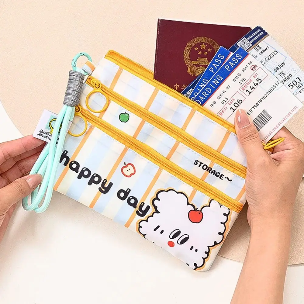 Fashion dengan Pegangan Tas Koin Ritsleting Dompet Multifungsi Dompet Kapasitas Besar