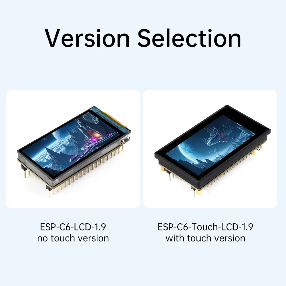 Esp32-C6 1.9 بوصة تعمل باللمس شاشة Lcd واي فاي بلوتوث مجلس التنمية 170 × 320 دقة 160 ميجا هرتز معالج Risc-V نوع C