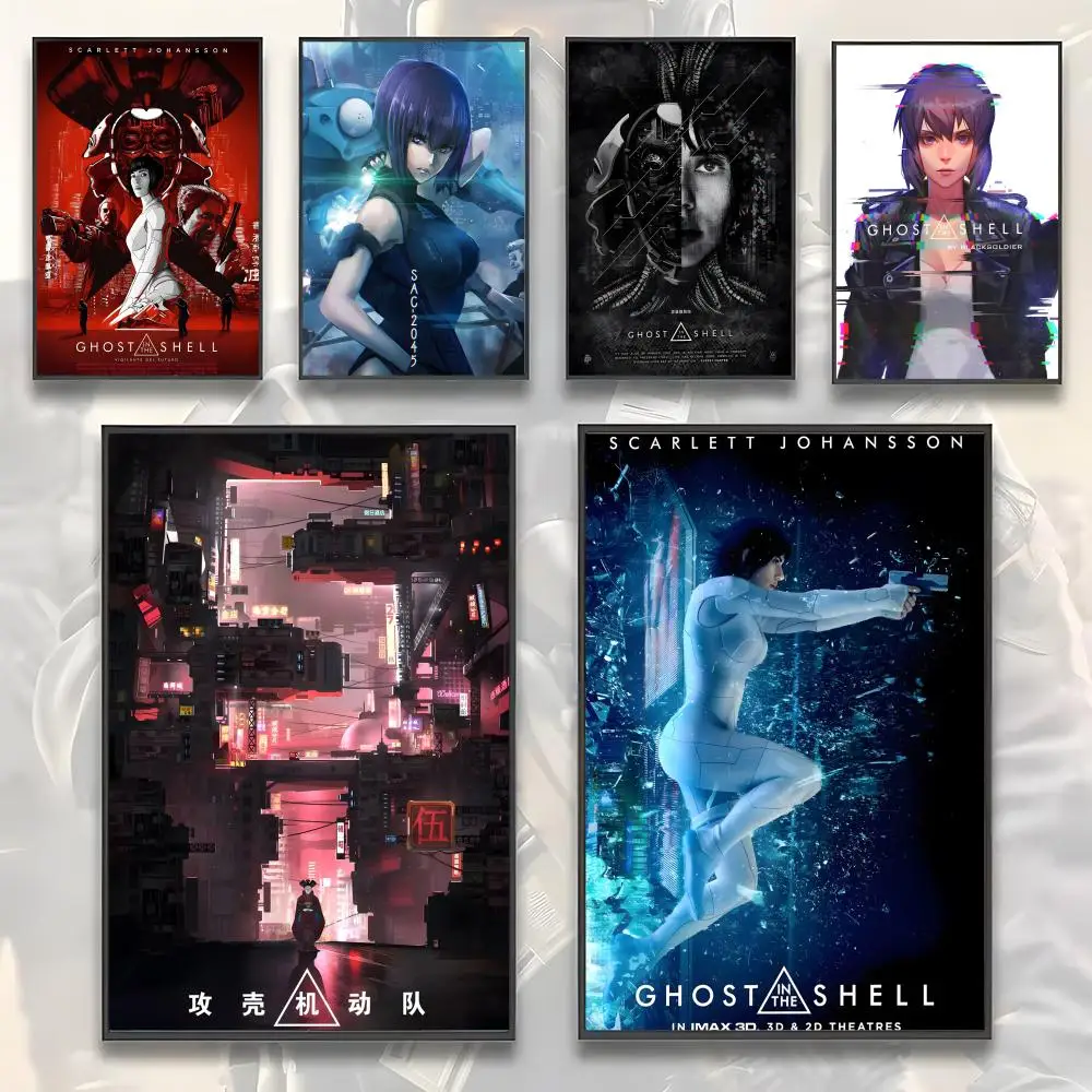 G-g-Ghost In The Shell Fourth Anime Poster Premium PP Wandaufkleber – zum Abziehen und Aufkleben, HD-Druck, wasserfeste Heimdekoration