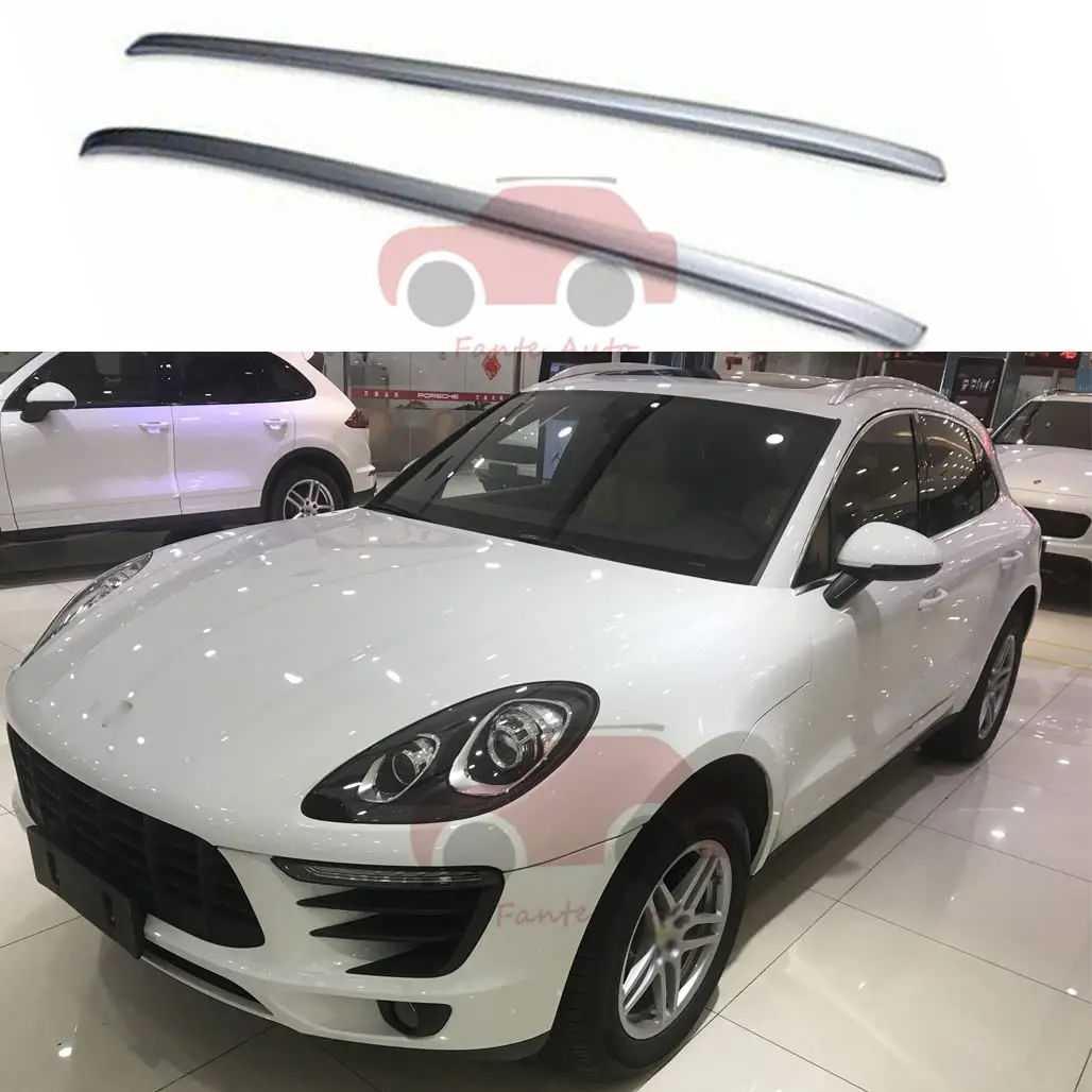 

High Quality Aluminum 2PCS Roof Rack Rails Fits for Macan S GTS 2014-2022 Cargo Crossbars Luggage Carrier Silver