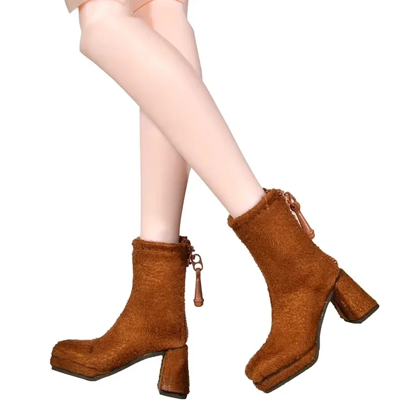 Bota de tornozelo artesanal de várias cores, escala 1/6, alta qualidade, com zíper, sapatos ocos, modelo adequado para figuras de ação tbleague ph, corpo