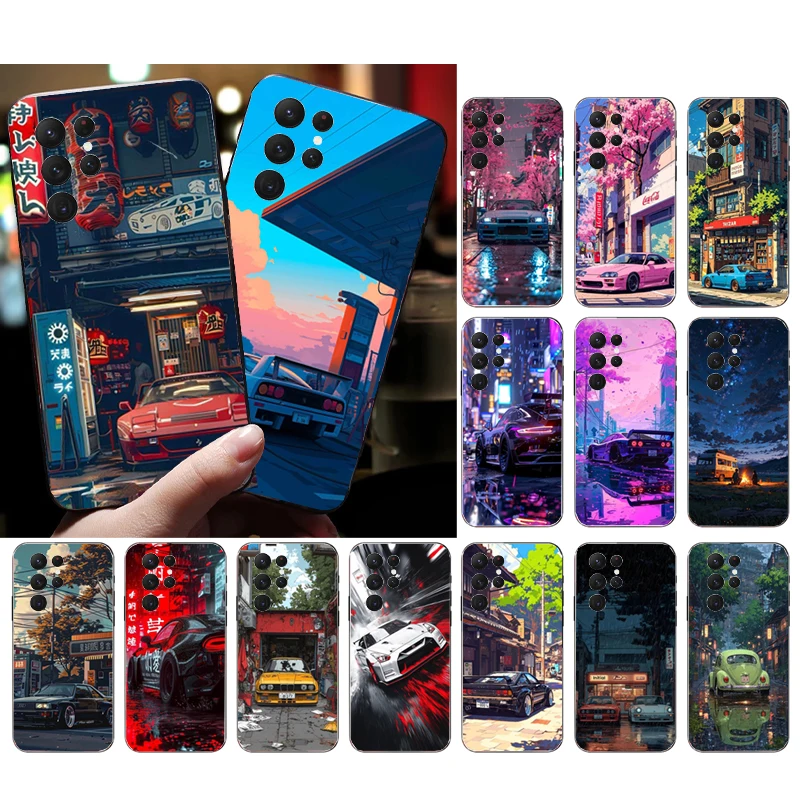 حافظة لهاتف سامسونج جالاكسي S25 S24 S23 S22 S21 Ultra S24 S23 S22 S21 S25 Plus S24 S20 FE اليابان سيارة أنيمي #5