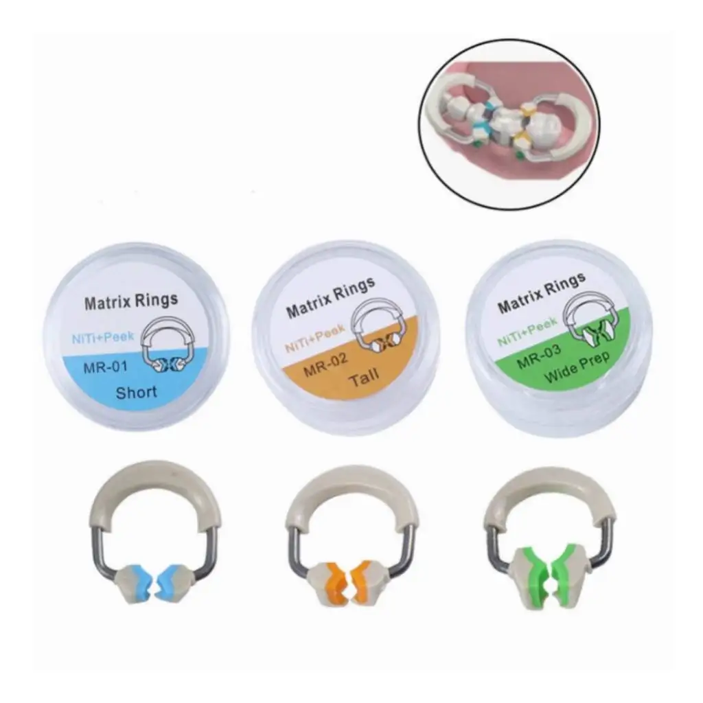 Dental Lab Tools Garrison Style Matrix Ring Niti Matrix Bands Sectional Contoured Matrices Clamp Clip Plastic Kit