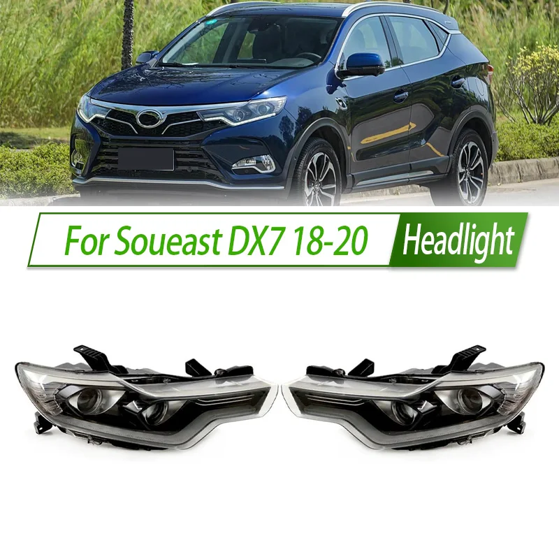 For Soueast DX7 18-20 Halogen Headlight Assembly OEM Style Front Headlamp Bulb Socket Plug & Play Replacement