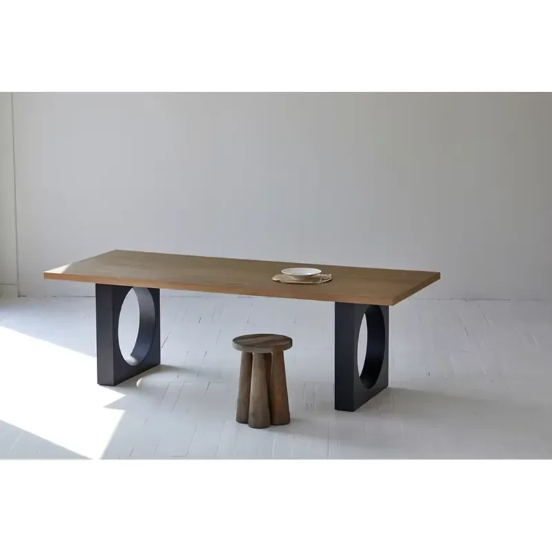 #French Country Furniture Geometric Decor Modern Nordic Wood Dining Table Set 10 Seater Dining Table