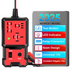 LED Indicator Light Universal 12V Car Relay Tester Car Battery Checker Car Accessories Automotive Electronic Relay Tester