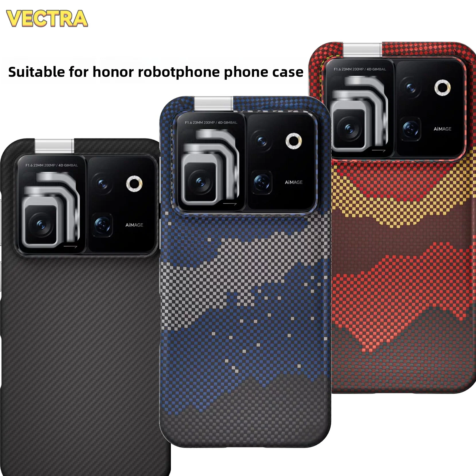 Aramid Carbon Fiber Phone Case For Honor RobotPhone, Magnetic Compatible Magsafe, Ultra‑Thin Lightweight Hard Cover