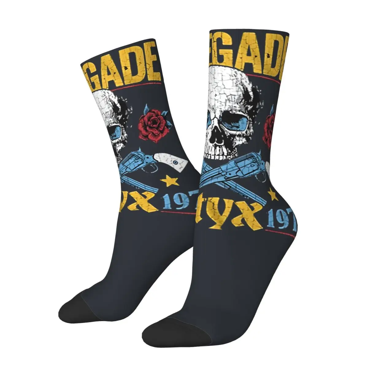 Funny Styx 70S Rock 1978 Men's Socks Vintage Harajuku Guns N'Roses Street Style Novelty Crew Sock tops fugees official-website