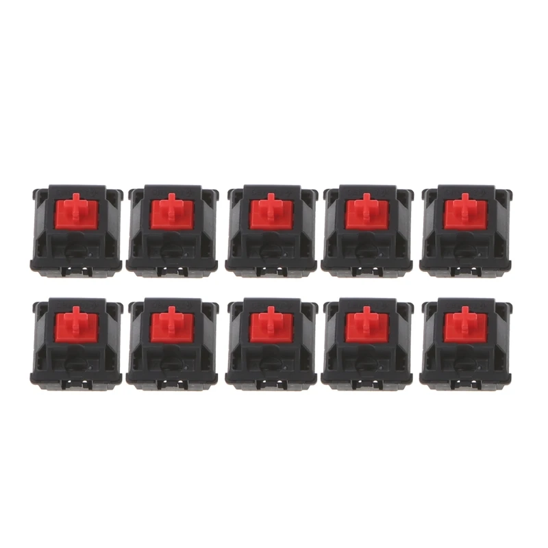 Original สีดำ 3Pin สำหรับ Cherry MX Switches คีย์บอร์ดเครื่องกล 10 ชิ้น/เซ็ต