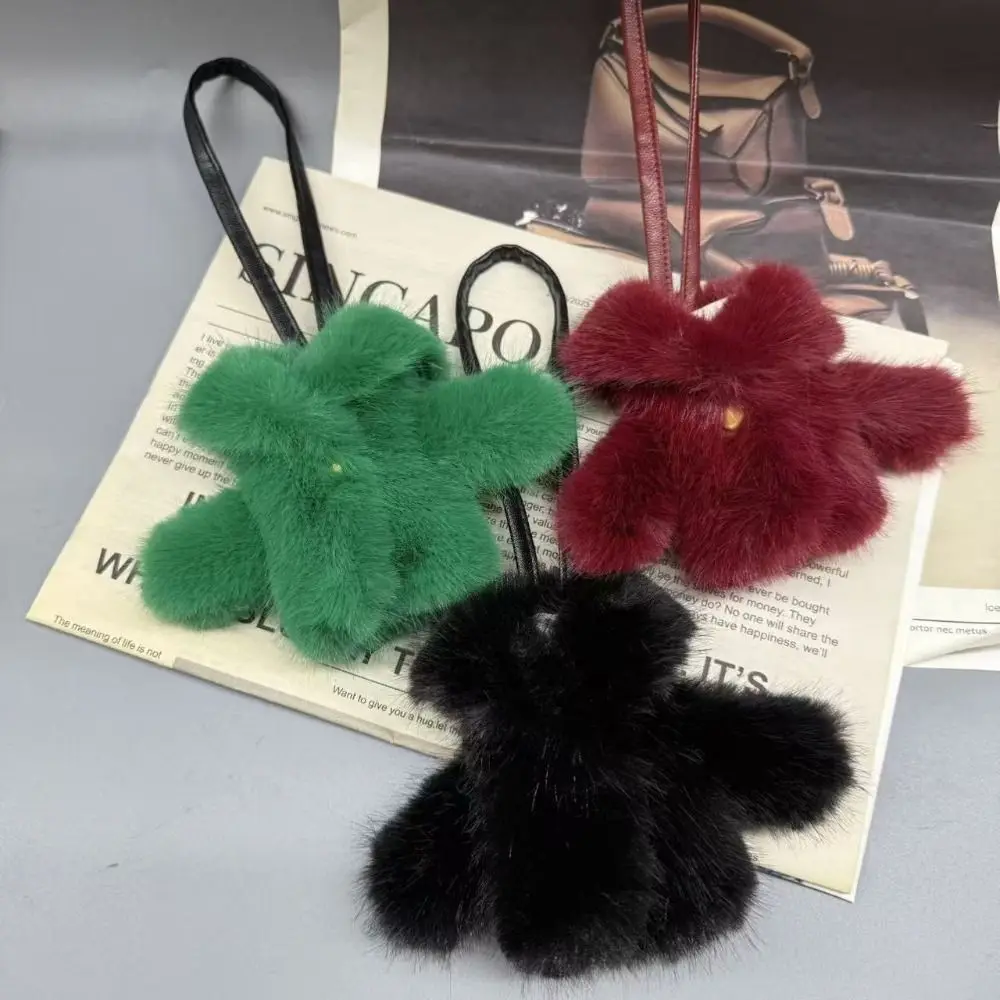أنيقة فو الأرنب الفراء حقيبة سحر الملابس شكل لينة شنقا زخرفة الأزياء قلادة مفتاح السيارة الديكور
