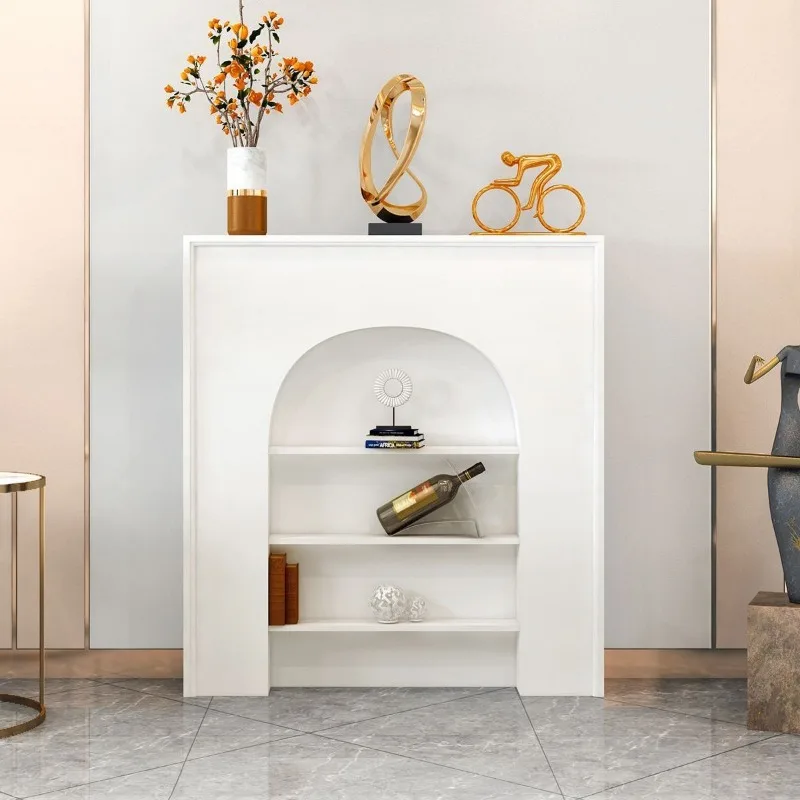 French cream style fireplace decoration cabinet white living room storage cabinet homestay shooting locker porch cabinet Nordic