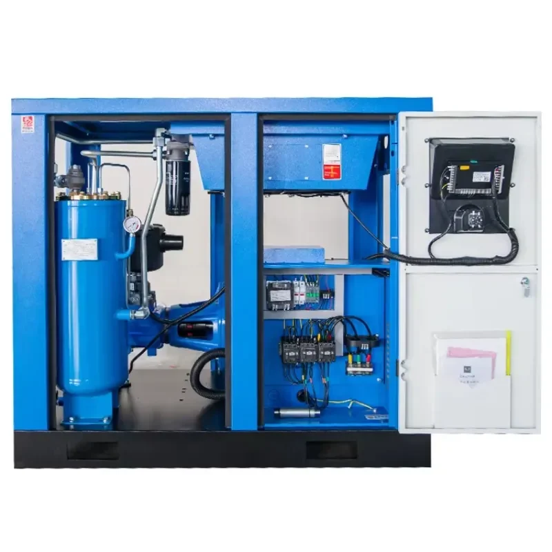30Hp 22KW working pressure 8bar 3.5 cubic meters/min 380V 50-60hz silent frequency conversion industrial screw air compressor