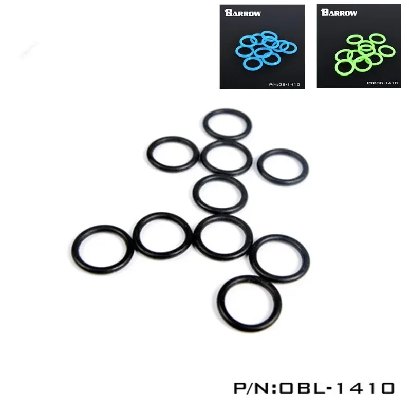 Barrow WaterCooler Bitrile Rubber Ring G1/4 Fitting Used Black/Green OBL-1410 OG-1410 20pcs/lot