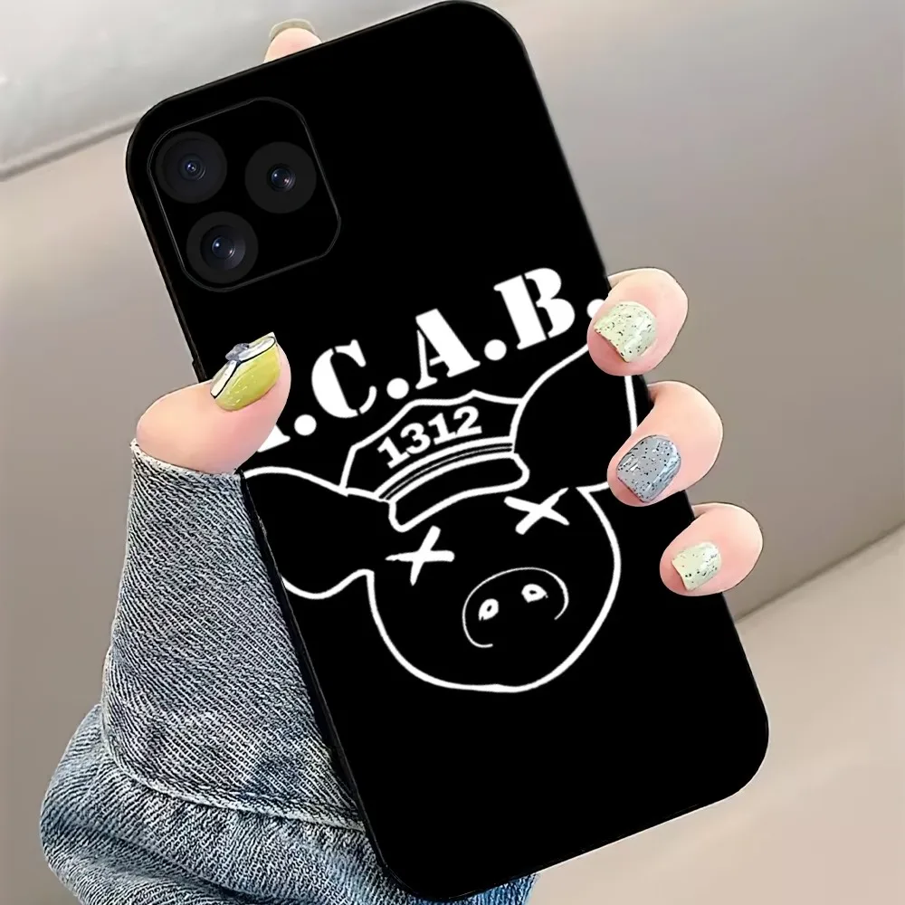 All Cops Are Bastards Acab Phone Case For iPhone 8 11 12 13 Pro 14 15 Mini X XR XS max Plus Shell