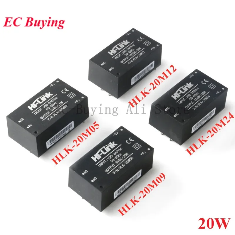 HLK-20M05 20M09 20M12 20M15 20M24 AC DC 220V to 5V/9V/12V/15V/24V 20W AC-DC Mini Isolation Switch Power Supply Module Hi-Link