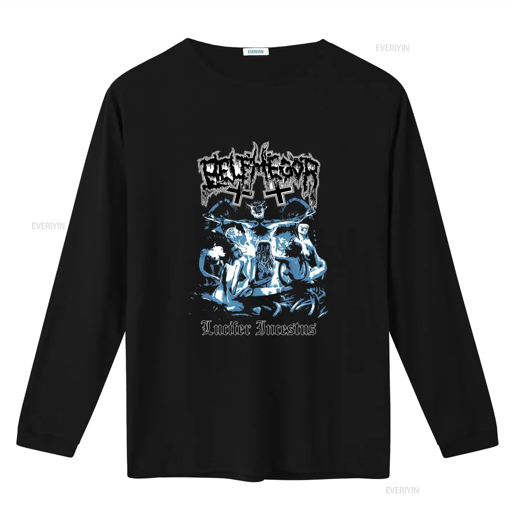 NWT Belphegor Lucifer Incestus Austrian Death Metal Band Two Side Print T Shirt S 4XL vintage Washed Comfortable Breathable