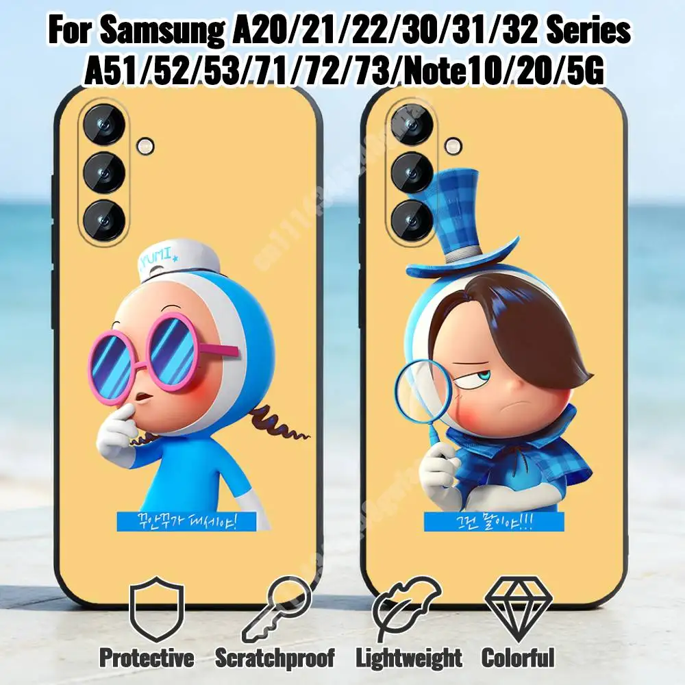 Kdrama Y-Yumi's C-Cells Phone Case for Samsung Galaxy A12 13 Note 10Pro 20Ultra A20 21 30 31 40 41 A71 72 Silicone Protector