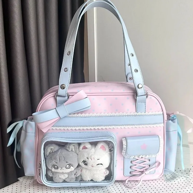 New Style Girl's Sweet Hidden Ulzzang Ita Bag Dolls Bag Cute Large Capacity Y2K Shoulder Crossbody Bag Concert Hidden Light Sign