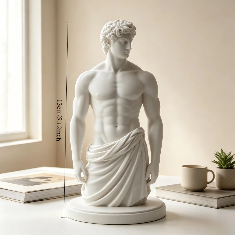Classical Greek Roman 3D Relief Bust Statue, David & Apollo Figurine,Sculpture for Home Decor,Mysterious Art Ornament,Ideal Gift