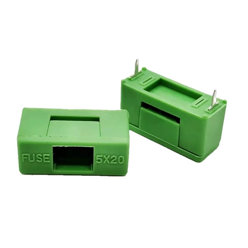 

500pcs/lot 5*20mm Glass Fuse Holders 5x20 Green, Insurance tube socket Fuse Holder 10A 250V AC.