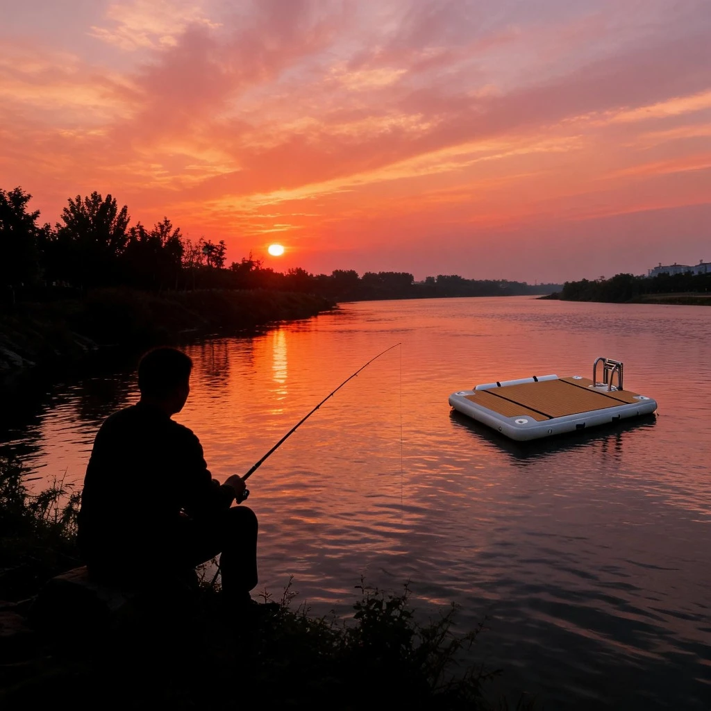 Quick Inflation Floating Dock with Electric Air Pump