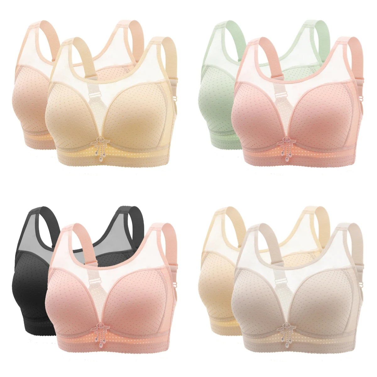 Sommer Nahtlose BHs für Damen, Weicher Jelly Push-Up BH ohne Bügel, Stützender V-Ausschnitt, Komfortabler T-Shirt-Bralette, BH für Mädchen