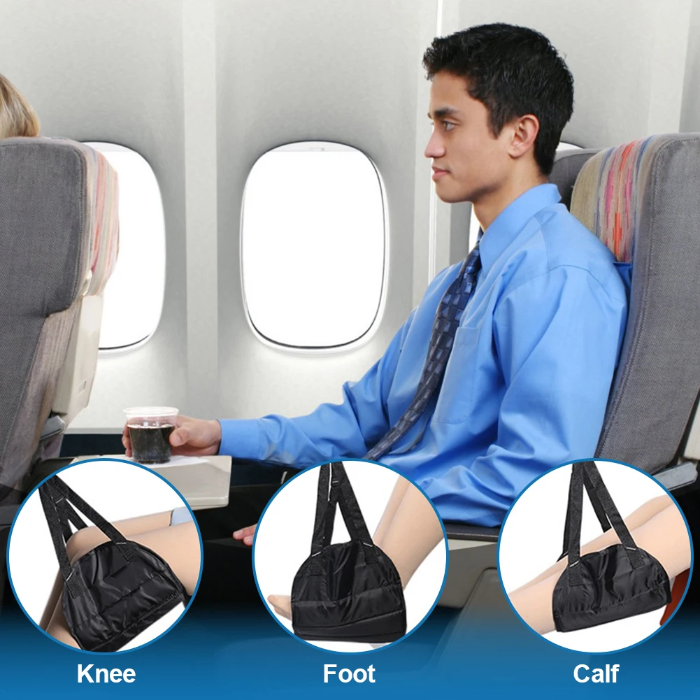 Aircraft Hammock Support Plate Adjustable Leg Hammock Pillows Leg Support Foot Pad for Long Travel Foot Leg Rest