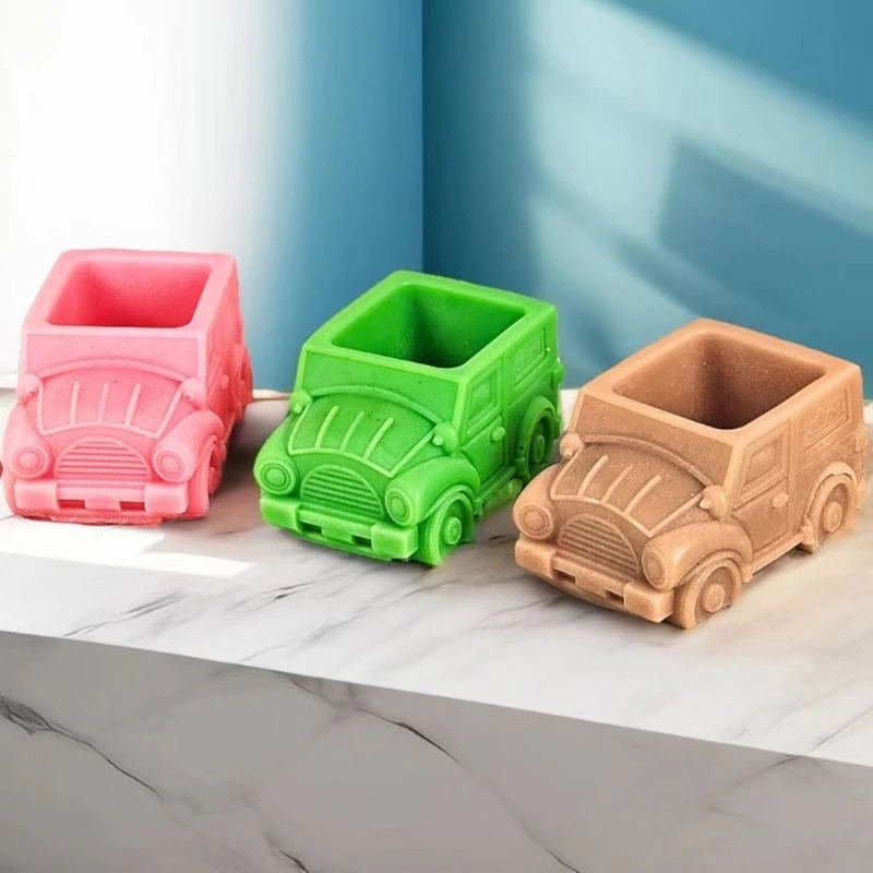 Silicone Mold Old Vintage Car Vase Flower Pots Succulent Pen Holder DIY Making Resin Concrete Vase Home Decor Dropship